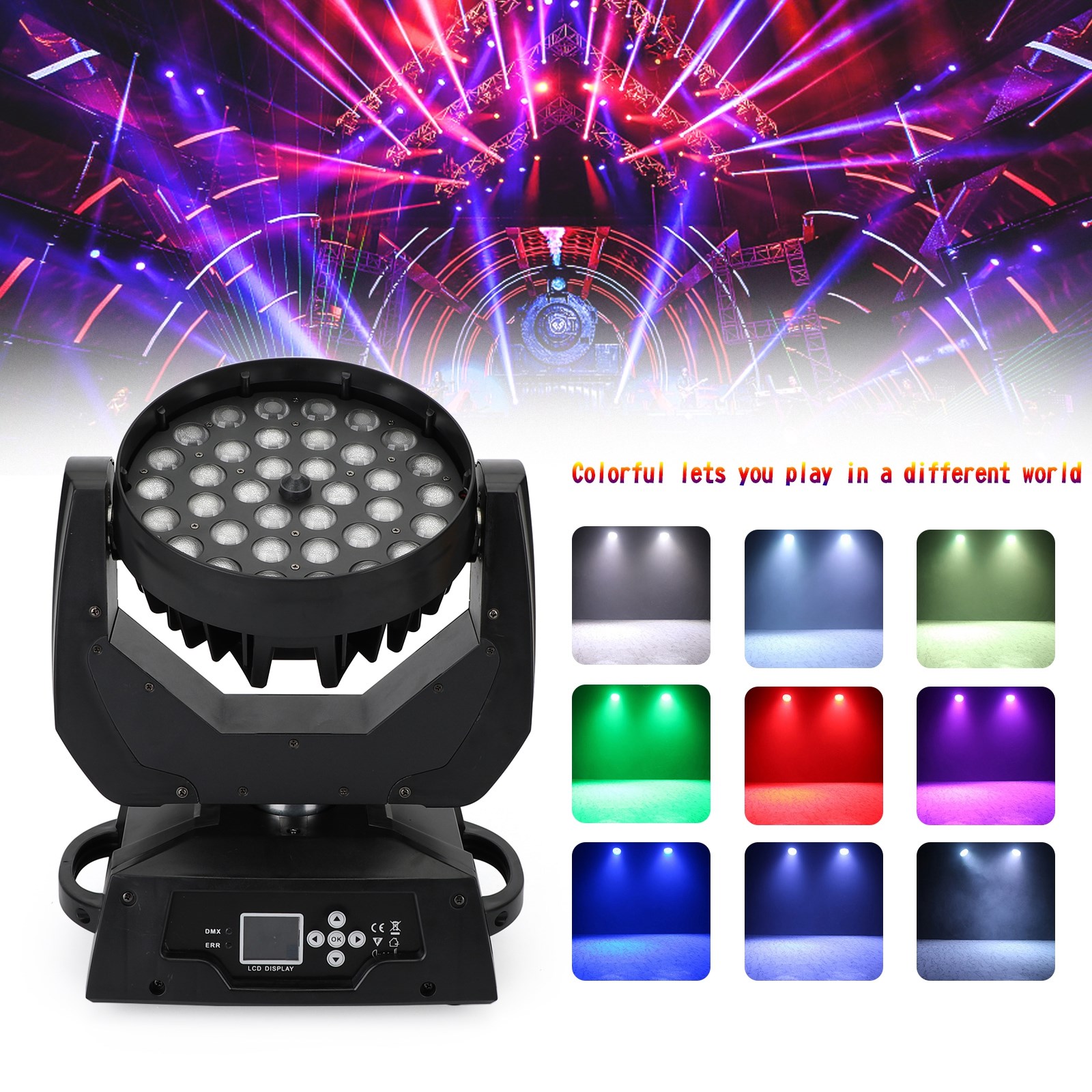 Amazon.com: Artudatech Moving Head Light Stage DJ Light, 36 x 10W